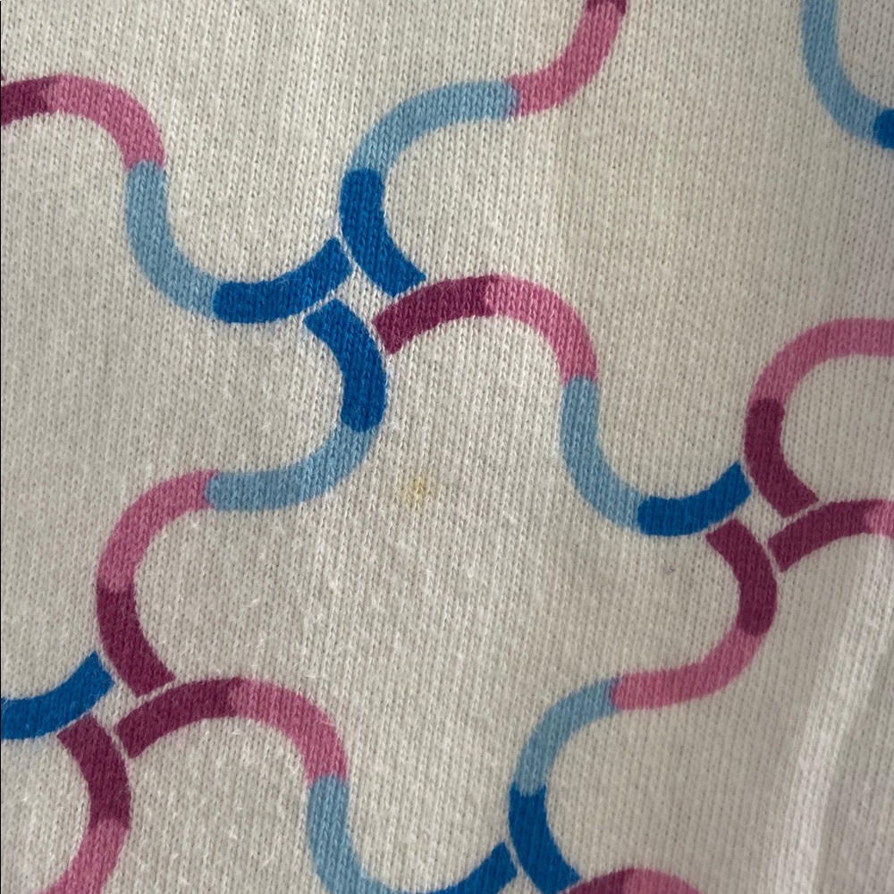 Franklin & Marshall White Hoodie with Blue and pink Pattern - Picture 7 of 8